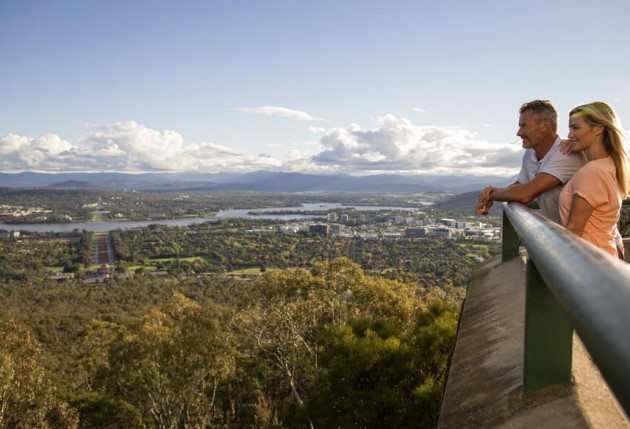 View of Canberra from the Mt Ainslie Lookout - Tourism Australia Photographer: Adrian Brown