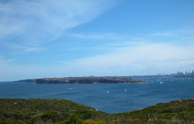 South Head, the Harbour and the City in the background