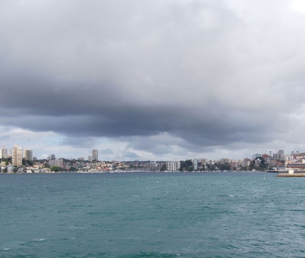 Winter Rain Dissipates - Double Bay and Rushcutters Bay (left) on Sydney Harbour