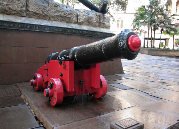 First Fleet Cannon at Macquarie Place Park.