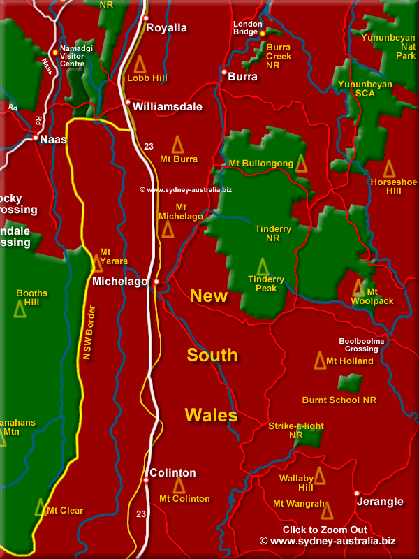 ACT South East Map - Click to Zoom Out