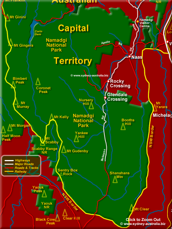 ACT South West Map - Click to Zoom Out