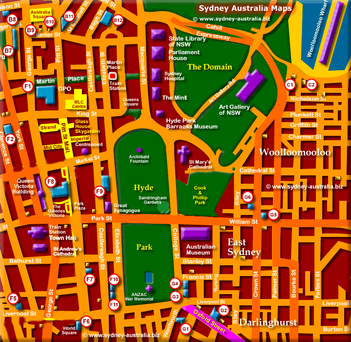 Sydney City Map - Click to Zoom Out