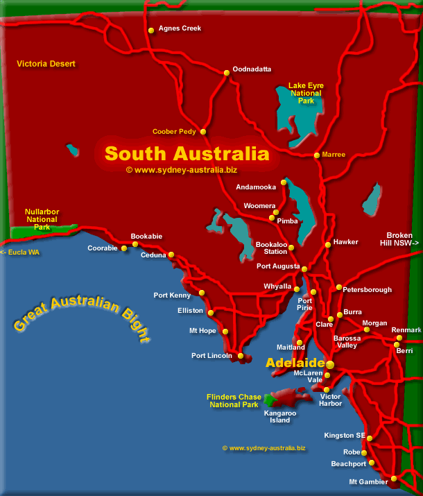 South Australia - Click to Zoom Out