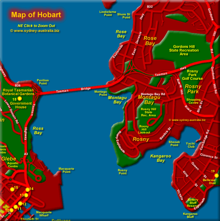 North East Hobart - Click to Zoom Out