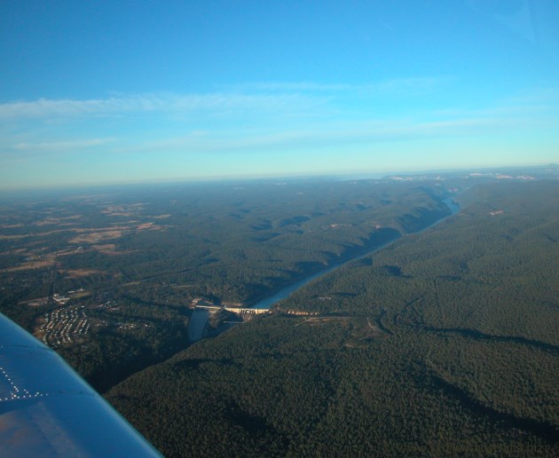 Warragamba Dam and Lake from the Air.