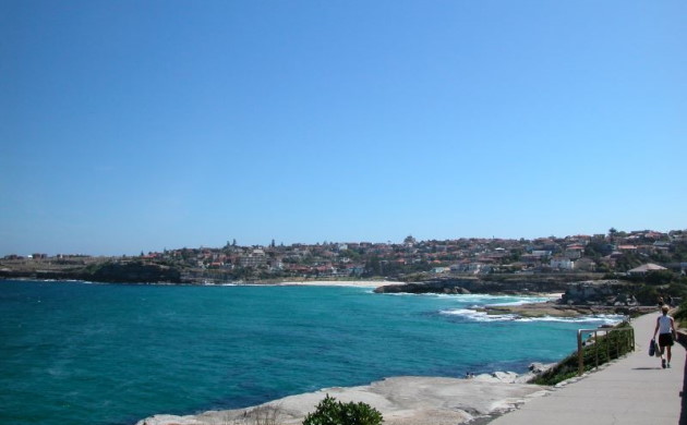 Tamarama and Bronte Beaches on the Eastern Beaches Walk, Bronte on the Right