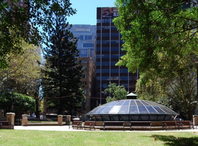 Glass Dome entrance to the underground Wynyard Train Station