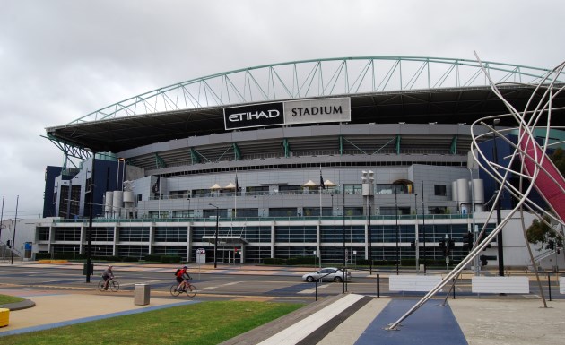 Etihad Stadium at Docklands Stadium, home to ARL teams of Essendon, North Melbourne, St. Kilda and the Western Bulldogs