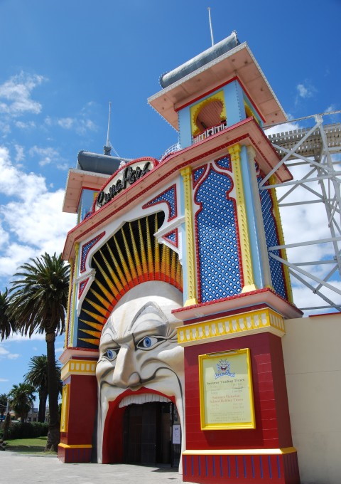 Landmark - The laughing face of Luna Park in Melbourne Australia