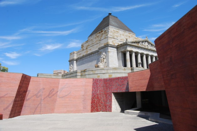 The Shrine of Remembrance located in Melbourne Australia