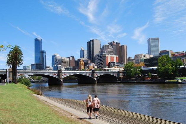 Melbourne City along the Yarra River