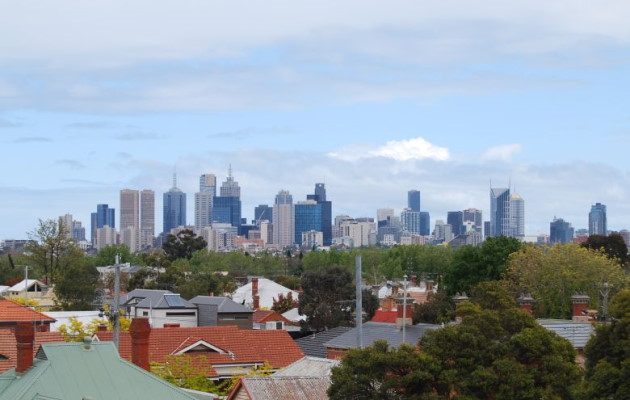 View from High Street, Northcote: Melbourne Australia CBD.