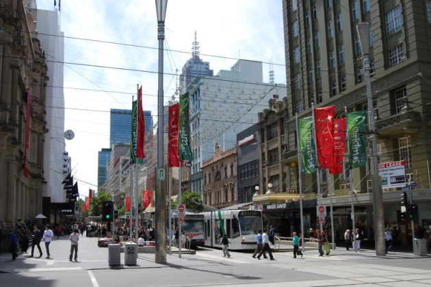 Trams in the Melbourne City Centre