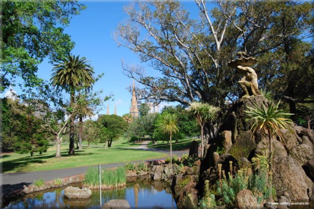 The River God Fountain, Fitzroy Gardens in East Melbourne, Australia